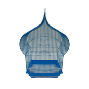 YML Taj Mahal Top Bird Cage, Small, Blue, Lockable, Spacious Design, A1194BLU