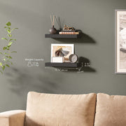 Ballucci Floating Wall Shelves, 2-Pack, 55 in, Natural Oak Finish, Invisible Metal Brackets, 6 in Deep AZ-HAFS09NO-2