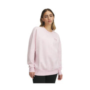 Under Armour Icon Fleece Oversized Crew Women's Sweatshirt, Prime Pink, Large, Cotton-Polyester Blend, 81512201
