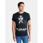 Isaac Morris Ltd Tupac Shakur Graphic Cotton Tee, Black, Crew Neck, Short Sleeve, Relaxed Fit, Sizes S-3XL