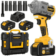 Verstarlin Cordless Impact Wrench, 1300N.m High Torque Brushless Motor, 1/2 Inch, 21V with 2 x 4.0Ah Batteries, Fast Charger