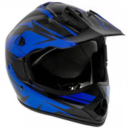 Raider GX4 Youth Motocross Helmet, Lightweight Thermoplastic Shell, Integrated Ventilation, Blue, Large, 2181115