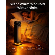 Lairy 24'' 1500W Fast Electric Ceramic Tower Heaters with Thermostat. Black