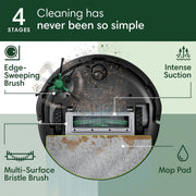 iRobot Y314020 Roomba 105 Combo Robot Vacuum and Mop, 4-Stage Cleaning System, ClearView LiDAR Navigation