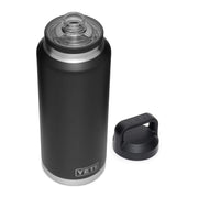 YETI Rambler 46 oz Sports Water Bottle with Leakproof Chug Cap, Black, Stainless Steel, Double-Wall Vacuum Insulated, Dishwasher Safe, 21071210003
