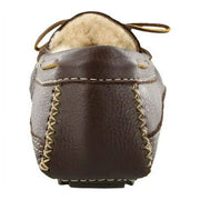 Minnetonka 3752 Men's Sheepskin Lined Moose Slipper Chocolate Moosehide 12
