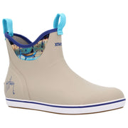 XTRATUF Guy Harvey Ankle Deck Boots for Men - Taupe/Marlin - 12M