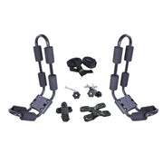 Malone MPG130 EcoRack J-Style Kayak Carrier, Black, Universal Fit Hardware, Adjustable Foam Pads, Waterproof Tie Downs