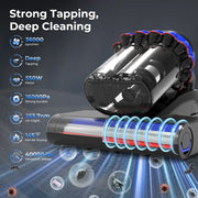 Maircle CY802 MOOSOO Mattress Vacuum Cleaner with UV Light 16Kpa Ultrasonic Bed Vacuum with LED Display Multiple Filtration Handheld Vacuum for Bed Couch