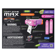 Prime Time Toys Dart Zone Max Venom Pro UV Color Change Half-Length Full-Auto Motorized Blaster, Shoots 7 Darts Per Second, Includes 24 Nitroshot+ Darts, Rechargeable Lithium-Ion Battery, Protective Eyewear, 6607-P