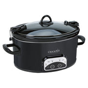 Crock-Pot SCCPVL605-B 6-Quart Cook and Carry Smart Pot Slow Cooker, Black