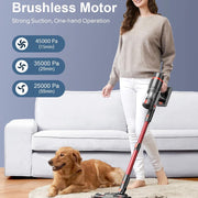 Prettycare Cordless Vacuum Cleaner with Brushless Motor for Home Pet Hair Carpet Hard Floor V1