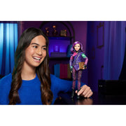 Mattel Disney Descendants Mal Isle of the Lost 10th Anniversary Fashion Doll, 11-Inch, Purple Hair, Removable Outfit, Spell Book Accessory