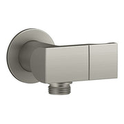 1/2 in. Metal 90-Degree NPT Wall-Mount Supply Elbow with Check Valve and Hand Shower Holder in Vibra