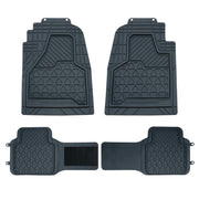 Genuine Dickies 88100WDI 3 Piece Rubber Floor Mat Set Adjustable Rear Mats Black