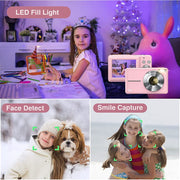 Wednkoly WED-60388 Kid's FHD 1080P 44MP Vlogging Digital Camera (Purple)