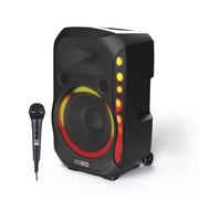 Altec Lansing Soundrover 210 Wireless Party Speaker, 210W Portable Bluetooth Speaker with 15-Inch Woofer, Multi-Color LED Lights, 12-Hour Battery, Mic and Guitar Inputs, Black, IMT8200-BLK