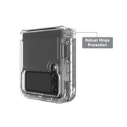Onn. WIBCLR100094000 Rugged Phone Case for Samsung Galaxy Z Flip4 5G - Clear