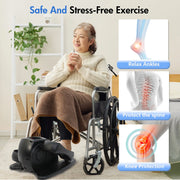 BAOKALER SG0022-BK Under Desk Elliptical Machine Leg Exerciser for Seniors Fully Assembled, Quiet & Portable Electric Seated Pedal Exerciser Adjustable Speeds with Remote Control