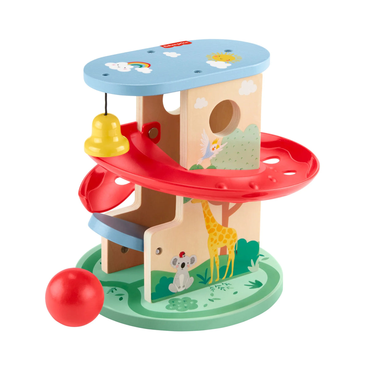 Fisher-Price HXT92 Wooden Treehouse Ball Run for Developmental Role Pl ...