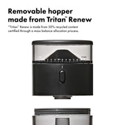 OXO Brew Compact Conical Burr Coffee Grinder, Stainless Steel Burrs, Black, 50 Gram Capacity, 8720800
