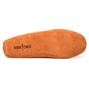Minnetonka Men's Moccasin Slippers, Double-Layer Genuine Suede, Plaid Fleece Lining, Black, Size 10