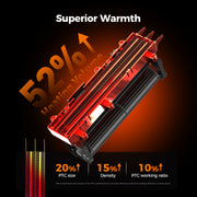 ALROCKET DH-QN26A Space Heater, 1500W PTC Ceramic Tower Heater with Thermostat, Remote Control, ECO Mode, 90 Oscillation, 24H Timer, Quiet Operation, Black