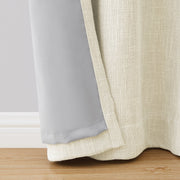 Better Homes & Gardens BHF166170517017 Woven Textured Grommet Blackout Curtain Panel, Ivory, 50 in W x 63 in L