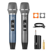 XZL Wireless Microphone Rechargeable UHF Dual Handheld Metal Multipurpose Karaoke