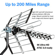 Five Star HDTV Antenna, 4K Ultra HD, 300-Mile Range, ATSC 3.0 Compatible, Outdoor Use, 40 ft Cable, 2024
