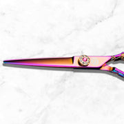 Saki Shears Kohana Pink Hair Cutting Scissors, 5.5 in, Japanese 440C Stainless Steel, Titanium Coating