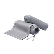 HALO Breathable Mesh Liner for Full-Size Cribs, Classic 3mm Mesh with A.C.T. Air Channel Technology, Gray, Covers 3 or 4 Sides