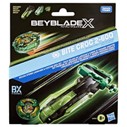 Hasbro Beyblade X Deluxe String Launcher with Custom Grip and Bite Croc 2-60Q Right-Spinning Attack Top Multicolor G3083AS61