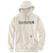 Carhartt Rain Defender Loose-Fit Midweight Underline Logo Graphic Hoodie for Men - Malt - L