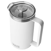 YETI 21071501847 Rambler 34 oz. French Press Coffee Maker, with GroundsControl Filter, White