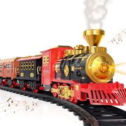 XX Dinosaur Planet Electric Train Toy Set with Light Sound Spray Effects, Eco-Friendly Plastic, Ages 3-8, Includes Locomotive, Coaches, Coal Vehicle, Modular Tracks