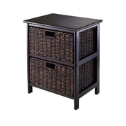 Winsome Omaha Storage Rack with 2-Foldable Basket