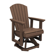 Loyalice Adirondack Swivel Glider Chair, HDPE Resin, Brown, Outdoor Patio Seating