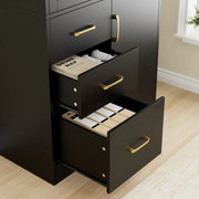Homfa HFT-PB-022 5 Shelf Bookcase with Drawers & Doors, 67.5