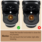 Bluebow Single Serve Coffee Maker, Fast Brew, Compatible with K Cup Pods, Ground Coffee, and Tea, Black, CM6070