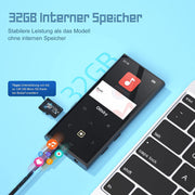 Oilsky D22 Portable MP3 Player, 32GB Internal Memory, Bluetooth 5.0, 1.8in Touch Button Screen, Black
