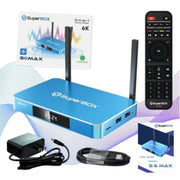 Besttop Super Box S6 Max 2025 Fully Loaded 4GB RAM+64GB ROM SuperBox S6 Max Smart TV Box with Voice Remote 2T2R Dual Band WiFi Easy Setup Guide & Phone