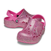 Crocs 207014-7AA Toddler Baya Glitter Clogs, Electric Pink, Size 5