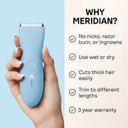 Meridian M2E Trimmer Original Bikini & Body Hair Electric Shaver for Women & Men, Sky