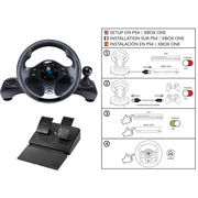 Subsonic GS750 Superdrive Racing Steering Wheel with Pedals for Xbox Serie X/S, PS4, Xbox One, PS3, PC