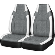 Auto Drive 23SC85 2 Piece Electric Vehicle & Car Seat Cover Polyester White - Universal Fit