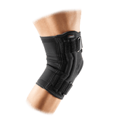 McDavid Knee Brace, Level 2 Compression with Reinforced Spring Steel Stays, Elastic Cross Straps, 360-Degree Patella Support, Black, Large, 425RBK-L