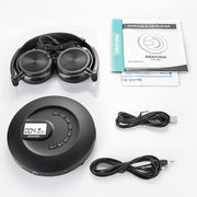 ARAFUNA 5197B Portable CD Player with Headphones, Rechargeable Walkman for Car/Travel, USB Support