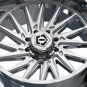 TIS 547C Chrome Plated Wheel, 24x12, 8x180 Bolt Pattern, -44mm Offset, 124.3mm Center Bore