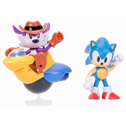 Jakks Pacific Sonic Vs Fang Diorama Playset with 2.5-Inch Multicolor Figures and Exclusive Marvelous Queen Vehicle, 428134